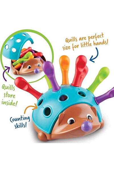 LIXADA موارد التعلم - سبايك القنفذ ذو المهارات الحركية الدقيقة - ألعاب مونتيسوري للأطفال الصغار، أشكال قابلة للتكديس