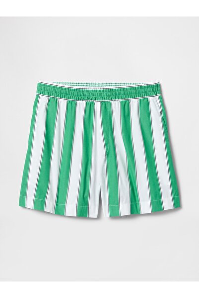 GAP Kadın Yeşil Organik Pamuk Poplin Boxer Şort