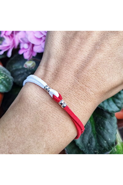 Wild Bracelets Martisor Bratara prieteniei/iubirii cu bilute argintii, din piele intoarsa lucrata manual