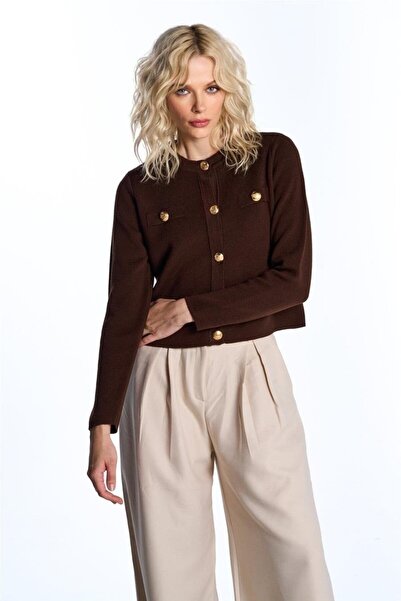 SHERIN Ζακέτα με καφέ κουμπιά