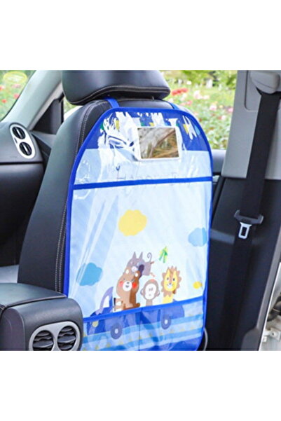 Empria Husa protectie scaun auto copii, impermeabila, 3 buzunare, Empria, 65x44.5 cm, Bleu