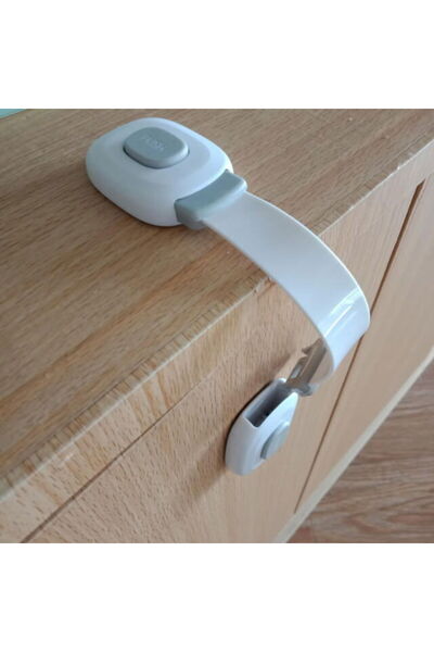 Empria Set of 6 flexible double lock safety locks for doors and drawers, Grey