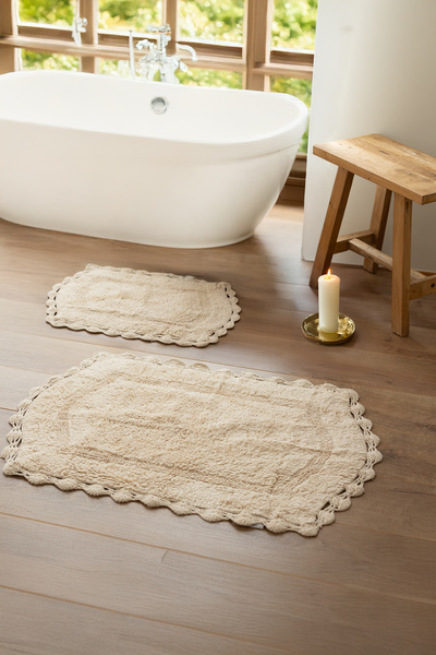 İrya Dale Banyo Paspası 2'li Bej 40x60 60x90