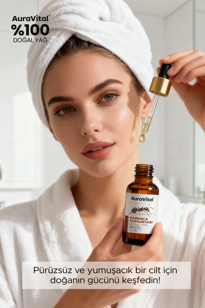 AuraVital Karınca Yumurtası Yağı 30 Ml %100 Doğal – Tüy Azaltıcı, Epilasyon Sonrası Cilt Bakım Yağı