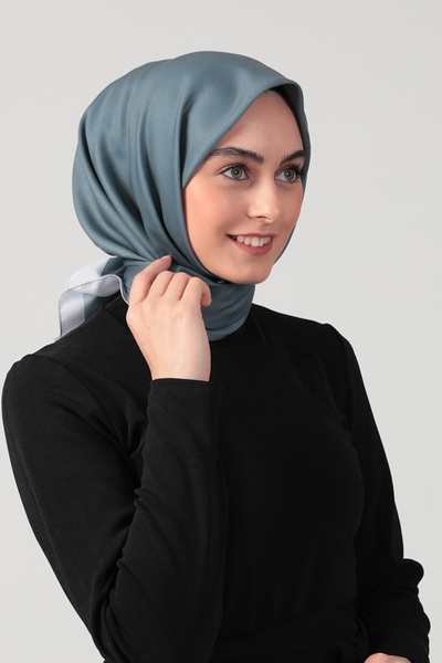 ipekistanbul Eșarfă din mătase din bumbac - Culoare uni - Afumată