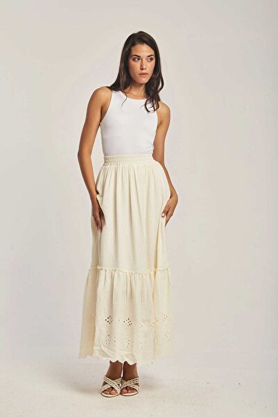 DALYDRESS تنورة سادة عالية الخصر