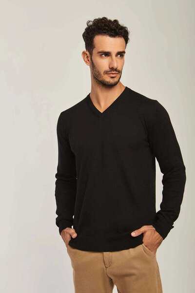 DALYDRESS Mens Solid High-Neck Sweater