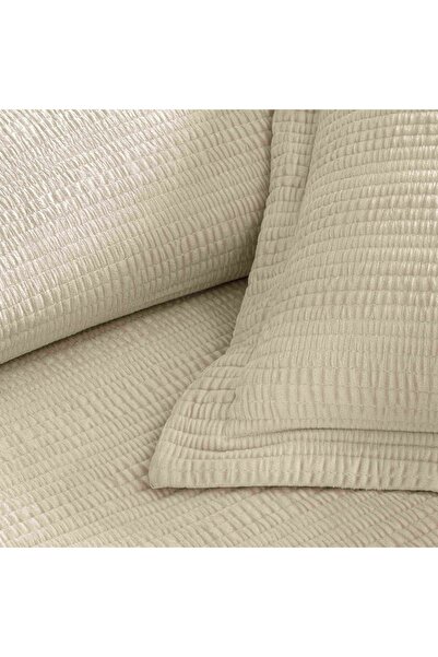 Linens Velona Çift Kişilik Yatak Örtüsü Seti Kum