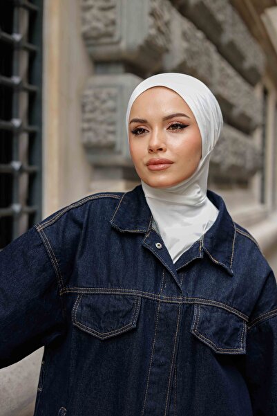 ipekistanbul Екрю кольоровий хіджаб з коміром - спеціальне виробництво