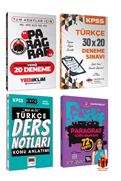Yediiklim Yayınları 2026 Yediiklim Paragraf Deneme Sınavları+Deneme+Türkçe De...