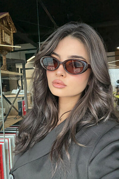 Butik نظارات شمسية بلون القهوة