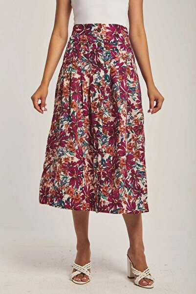 DALYDRESS تنورة ميدي الأزهار