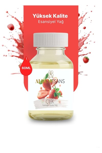 ALDEM Çilek Esansı Mum Sabun Oda Kokusu Workshop Esansı 60 ml