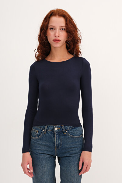 Addax Long Sleeve Basic Blouse B1605-S4