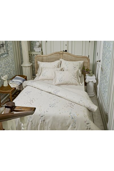 Linens Allday Owen Pamuk Saten Çift Kişilik Nevresim Takımı Bej