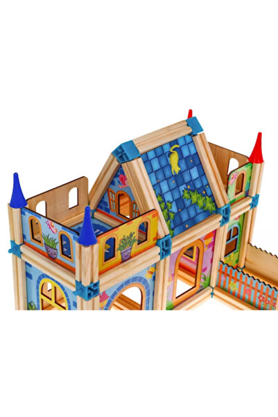 OEM Interactive wooden construction set with 128 pieces for children, Little Architect, 3+