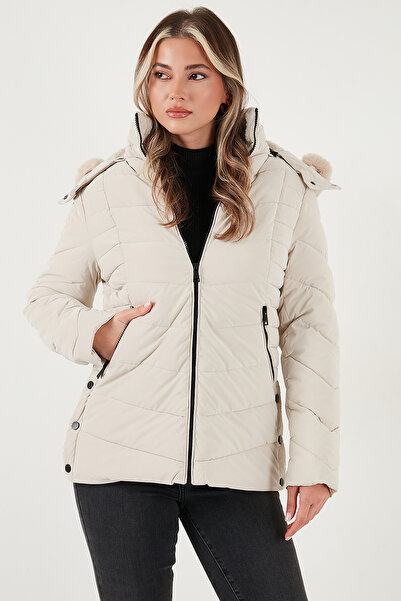 Lela Καπιτονέ εφαρμοστό Αποσπώμενο με κουκούλα Παλτό MONT 497MARA