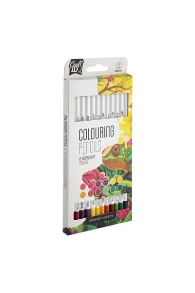 CraftID Set de 12 creioane colorate - Intens