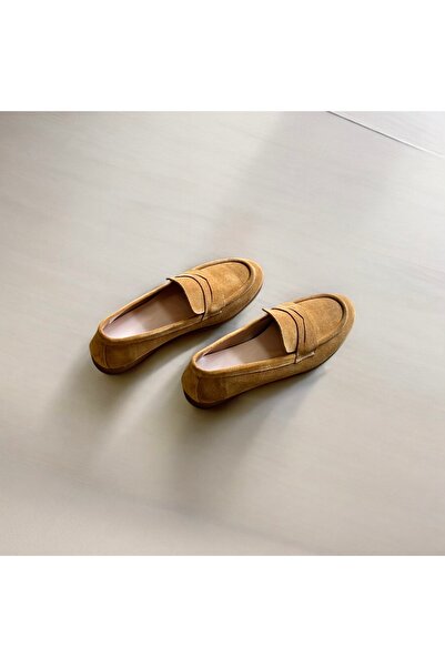 NE&VE SHOES Дамски мокасини от естествена камилска кожа