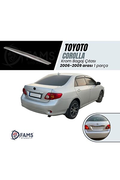 FAMS OTO AKSESUAR Toyota Corolla Krom Bagaj Çıtası 2006-2009 Ve Üzeri P,çelik