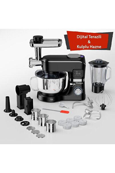 TRUMIO Çok İşlevli Kıyma Çekme Hamur Mayalama Blender Makinesi-Siyah