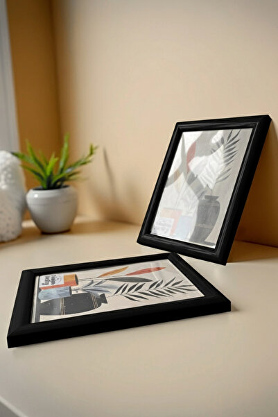 Wooden Factory Set de 2 rame negre pentru fotografii 15x21 – Set decorativ cu design modern și elegant
