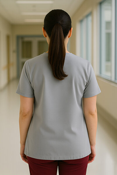 mirach 4-Pocket Nurse and Doctor Scrubs Single Top Uniform Hospital Surgical Uniform Comfortable Medical Clothing