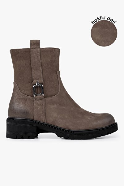 Shoeberry Kadın Raze Vizon Hakiki Deri Nubuk Bot