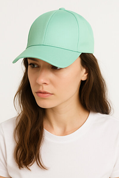 CapZone قبعة بيسبول قبعة مسطحة للجنسين موديل خلفي قابل للتعديل فيلكرو أخضر مائي