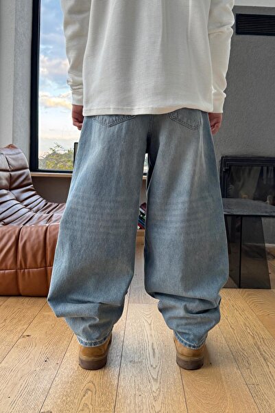 Flaw Wear Yıkamalı Çizgili Baggy Jean