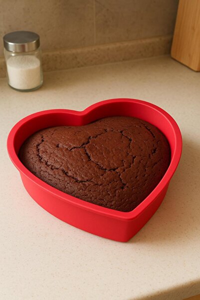 silcap silicone Kalp Şekilli Kek Kalıbı-Silikon