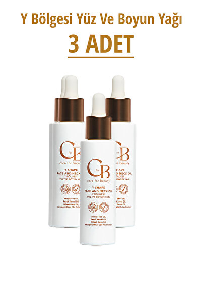 CforB Cosmetics Kenevir Tohumu Özlü Y Bölgesi Yüz Ve Boyun Yağı 3 lü Set