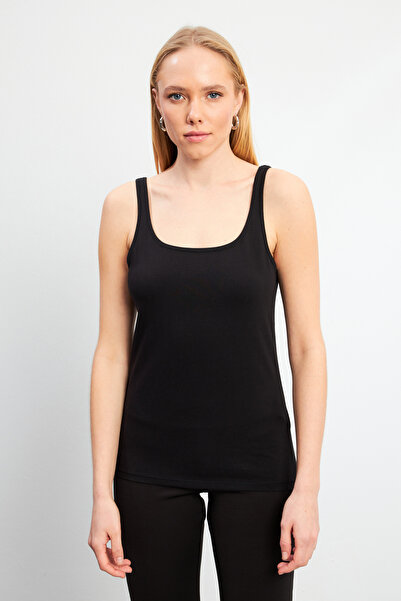 VENA Μαρκί Σλιμ Φιτ Αθλητικό Μπλουζάκι-Μαύρο