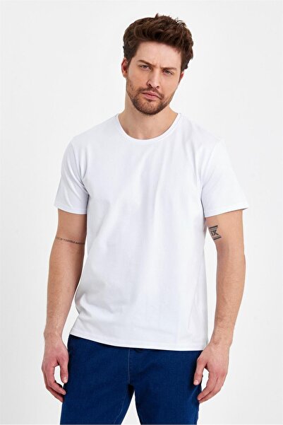 VENA Μπλουζάκι Ken Crew Neck Regular Fit Basic - Λευκό