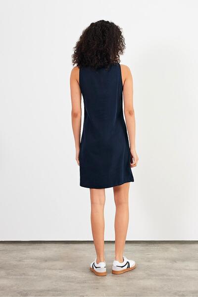 VENA Rochie de damă Angelica bleumarin cu ajustare normală din lyocell Jean