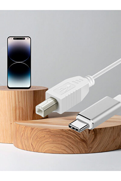 Datastar Yüksek Kaliteli 1 Metre Type-c Yazıcı Ve Tarayıcı Bağlantı Kablosu