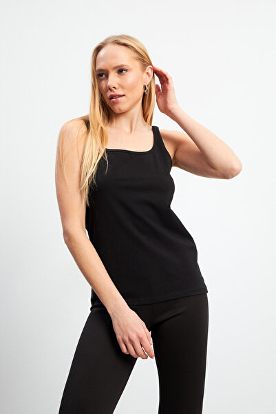 VENA Μαρκί Σλιμ Φιτ Αθλητικό Μπλουζάκι-Μαύρο