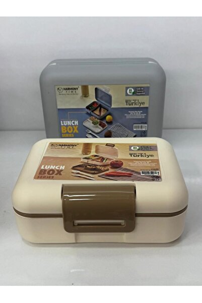 Tatlı Sebep Compartmented Layered Lockable Lunch Box Fork-Spoon Set School-Student