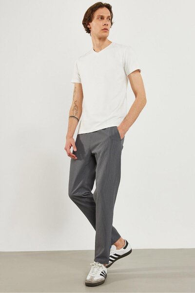 VENA Alfred Брюки з гумкою та смужками - Фума