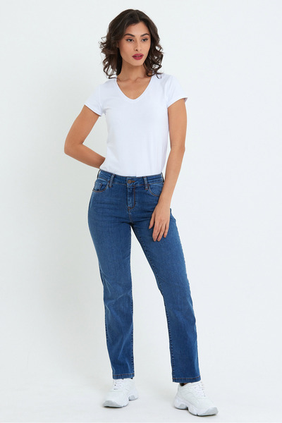 VENA Pantaloni de jeans Gabriel Dark Blue Straight Fit - Albastru închis