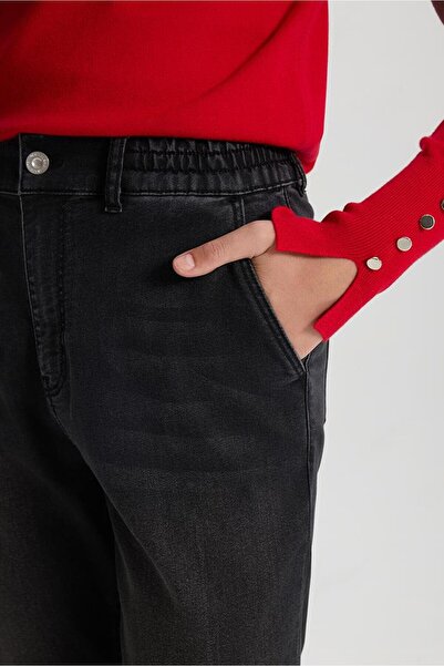 VENA Norah Black Women's Jeans - Elastic Waist (Lyocell) ™