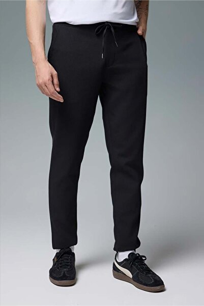 VENA Παντελόνι Alfred με ελαστική μέση-Μαύρο