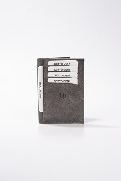 Getto Deri Elenore Hakiki Deri Kişiye Özel İsim Baskıslı Cüzdan