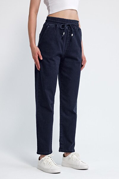 VENA Marla Σκούρο Μπλε Ψηλόμεσο Slouchy Jean Παντελόνι - Σκούρο Μπλε