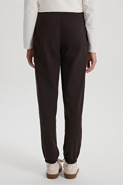 VENA Γυναικείο τζιν παντελόνι Flora Brown με ελαστική μέση (Lyocell)