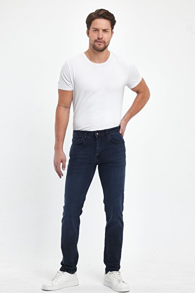 VENA Pantaloni jeans drepti, albastru Edward, negri - albastru negru