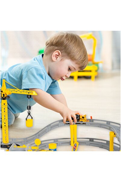 SOLTOY Santier cu utilaje si vehicule de constructie SOLTOY® Truck Building cu circuit, macara si altele