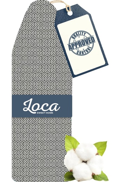 loca sweet home Ütü Masası Kılıfı 55×140 cm | %100 Pamuk | Yanmaz Yüzey | 5mm...