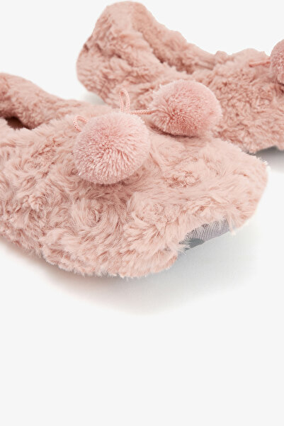 Penti Pembe Cozy Ponponlu Ev Patiği