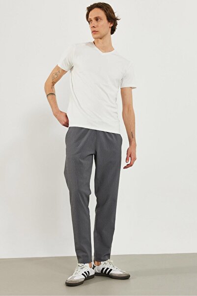 VENA Alfred Брюки з гумкою та смужками - Фума